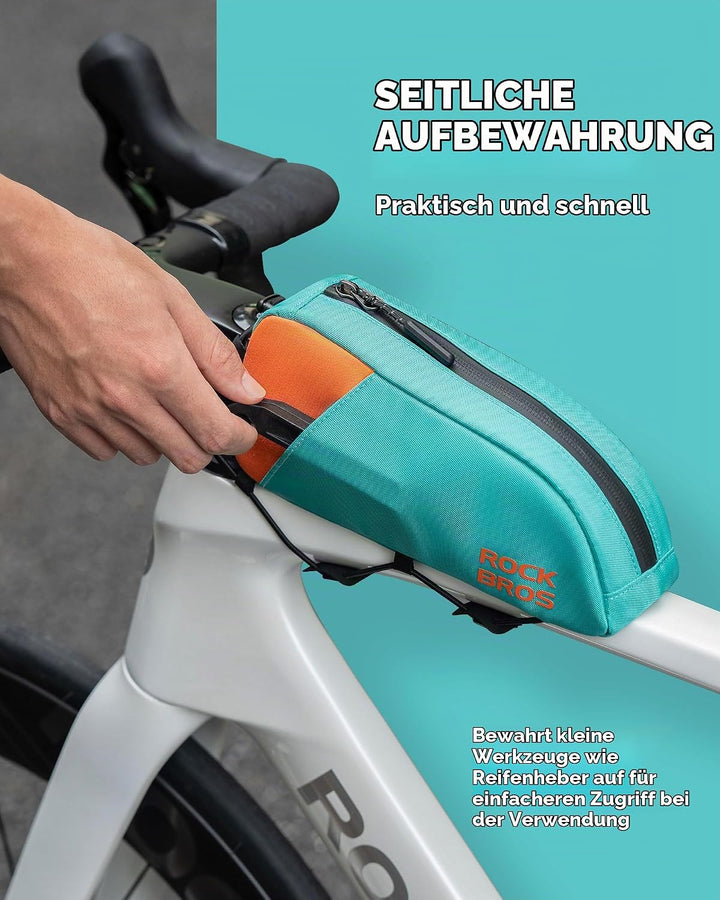 ROCKBROS Fahrrad Rahmentasche 0,8L Fahrradtasche Oberrohr, Oberrohrtasche Lenkertasche für MTB, Renn