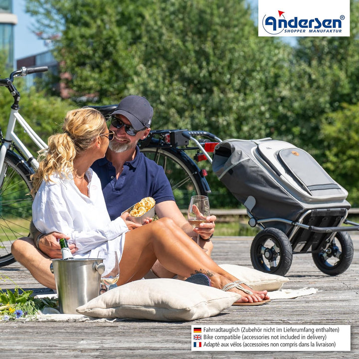 ANDERSEN Einkaufstrolley - Royal Shopper Hydro 2.1 grau 62 L Bike, Einkaufsroller, Rucksack, Thermo,