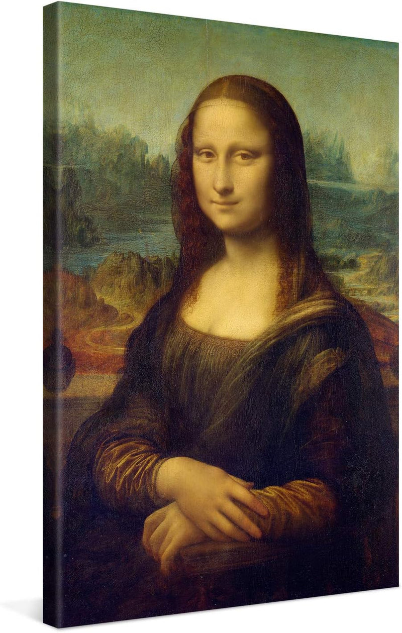 PICANOVA – Leonardo da Vinci – Mona Lisa 40x60cm – Bild auf Leinwand – Premium Kunstdruck Auf 2cm Ho