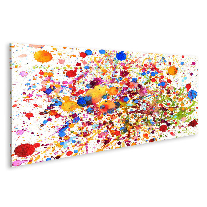 islandburner Bild auf Leinwand Bunte Farbkleckse Auf Weissem Hintergrund Bilder Wandbilder Poster Le