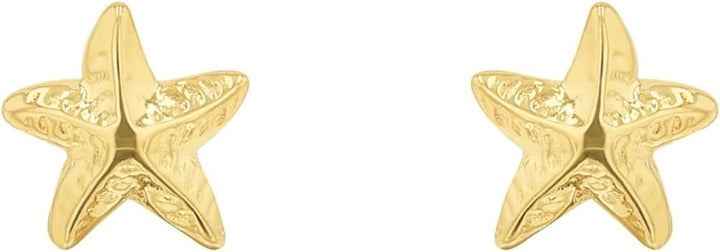 Amor Ohrstecker Mädchen Kinder Ohrschmuck, 0,5 cm, Gold, Seestern, Kommt in Schmuck Geschenk Box, 20
