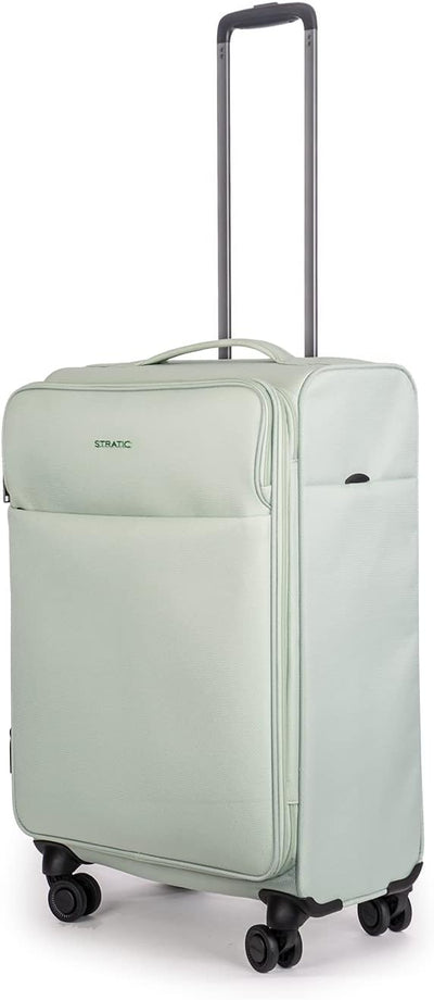 Stratic Light + Koffer Weichschale Reisekoffer Trolley Rollkoffer mittelgross, TSA Kofferschloss, 4