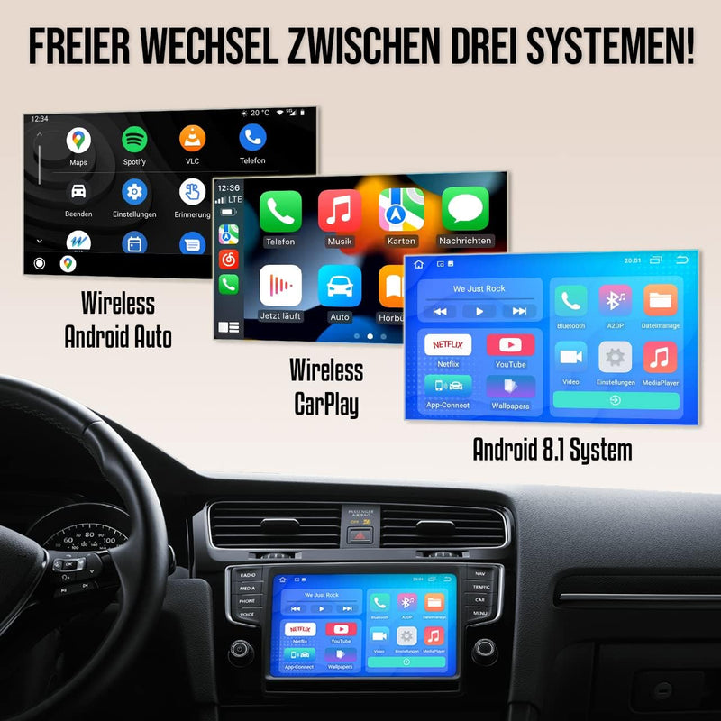 M.I.C. Carplay Smart Box: Android 8 (geschlossen System) Rockchip 3326 2G+8G Unterstützt: Wireless C