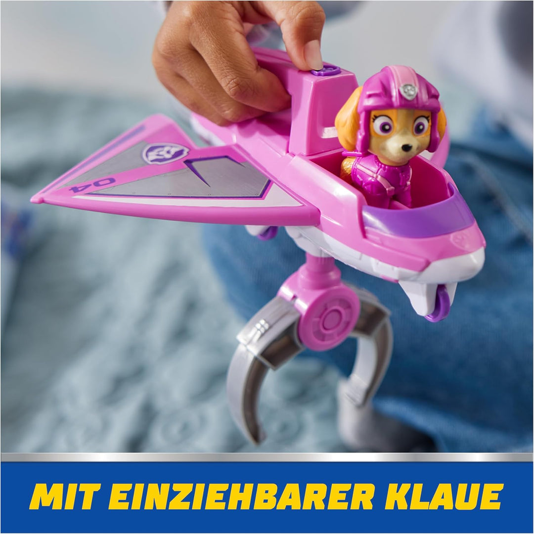 PAW PATROL Air Rescue - Skyes Rettungsflugzeug mit einziehbarer Klaue und Rettungskorb, mit Skye Spi