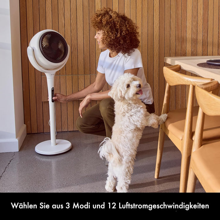 Lume AirCraft Home Ventilator mit Fernbedienung, LED-Licht und Timer, 3D-Oszillierender Luftumwälzer