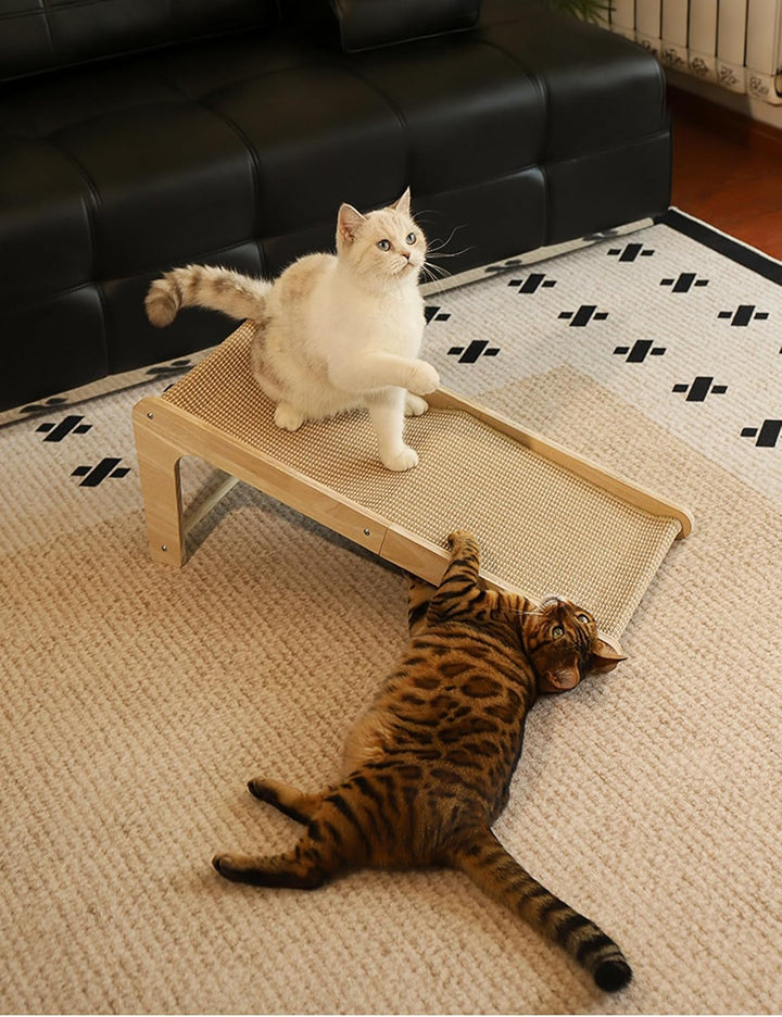 Kratzbrett Katzen, Large 69cm H, Sisal Kratzbrett Katze, Massives Holz &amp; Natürliches Sisal Katzen kr