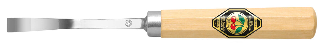 "KIRSCHEN" Werkzeuge 3221004 | Kerbschnitzbeitel mit Weissbuchenheft Stich 1, gekröpft - 4mm