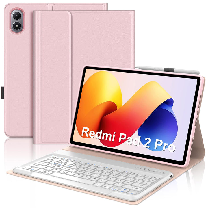 IVEOPPE Hülle mit Tastatur für Xiaomi Redmi Pad 2 Pro 12,1 Zoll 2025, Deutsches QWERTZ Keyboard, Blu