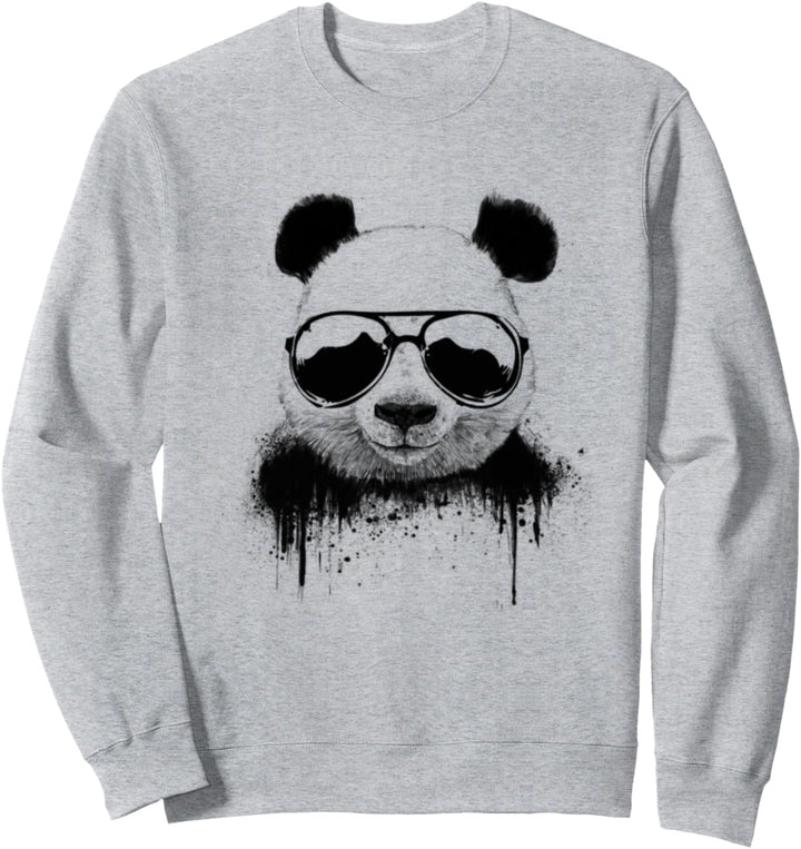 süsses Riesen Panda Motiv Shirt, Bär mit Sonnenbrille hoodie Sweatshirt
