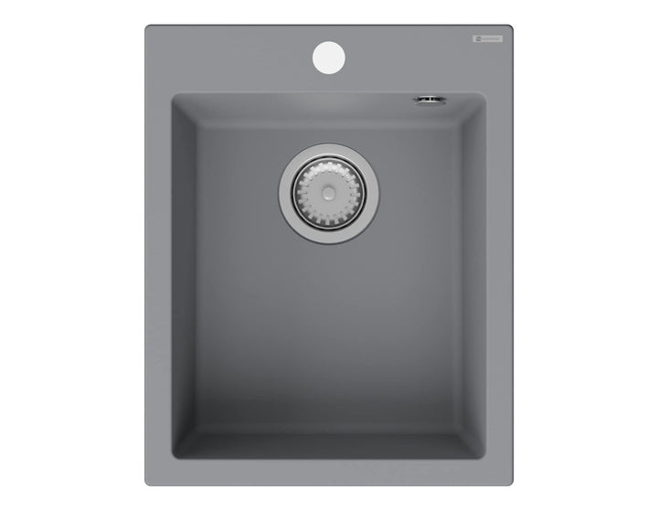 GRANMASTER Ivo Spülbecken Küche - mit 1 Becken - Granitspüle mit Siphon Waschbecken Küche - Einbausp