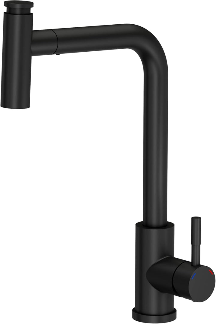 VBChome Spülbecken Schwarz mit Armatur 77 x 44 cm Granit Einzelbecken Einbauspüle gesprenkelt revers