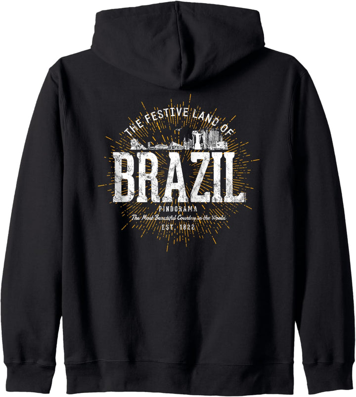 Brazil Vintage Retro Brasilien Kapuzenjacke
