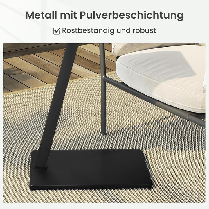 EUGAD Beistelltisch C Form, Couchtisch Sofatisch Wohnzimmertisch, mit Metallgestell, für Sofa Couch