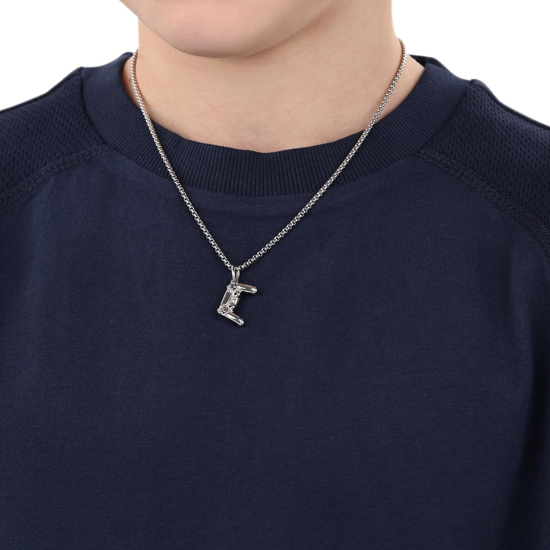 s.Oliver Kette mit Anhänger Edelstahl/Leder Jungen Kinder Halsschmuck, Motiv, Kommt in Schmuck Gesch