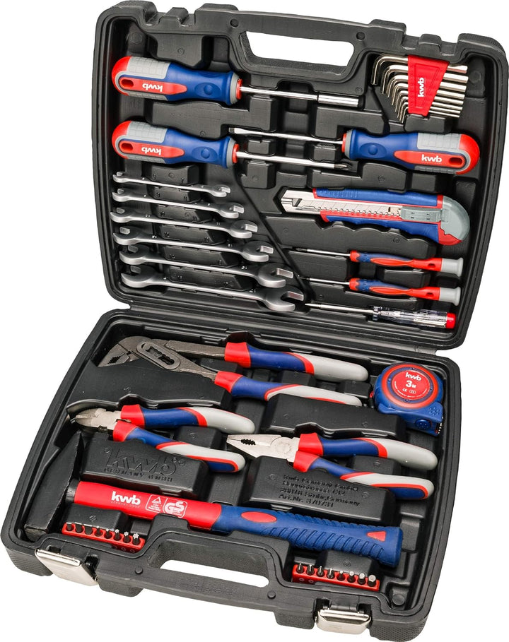 kwb Werkzeug-Koffer inkl. Schrauber-Bits, 42-teilig, gefüllt, robust und hochwertig, ideal für den H