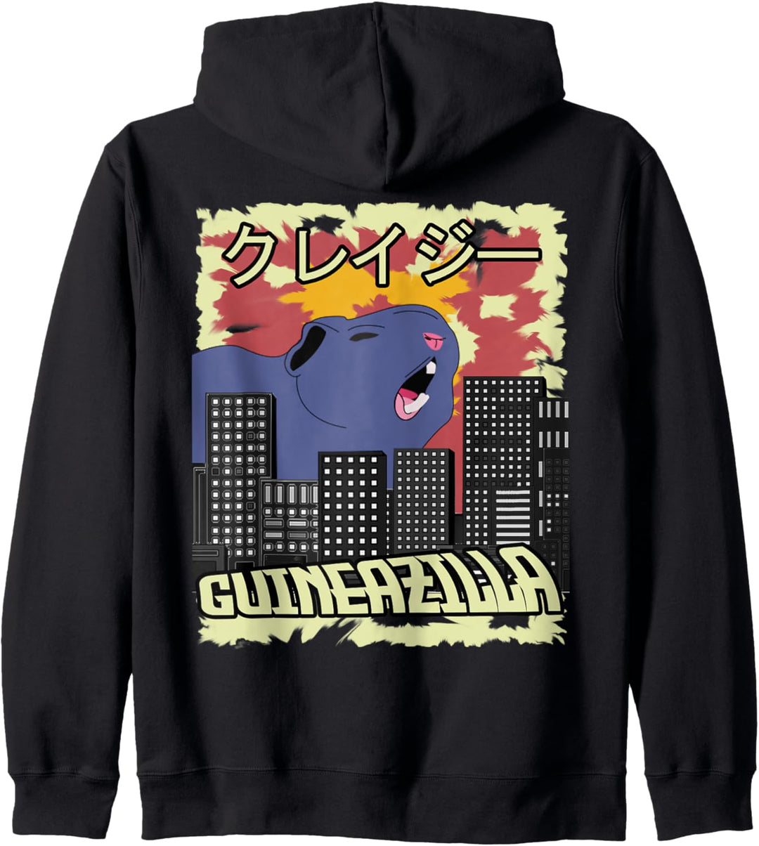 Böses Meerschweinchen Guineazilla Zilla Anime Japan Quieken Kapuzenjacke