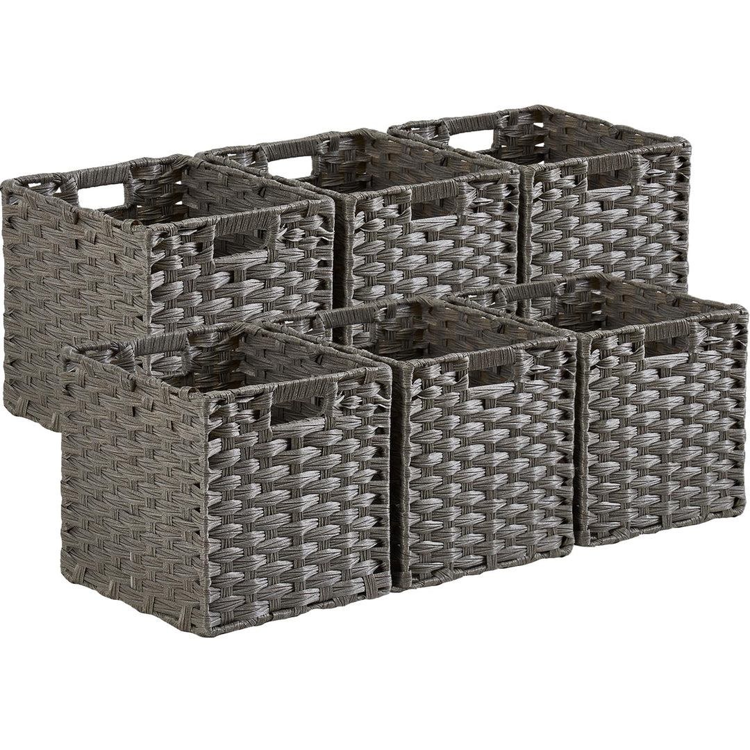 Aufbewahrungskorb, 31x31x31cm Aufbewahrungsboxen aus Polypropylene und Metallstreifenfür Vorratskamm