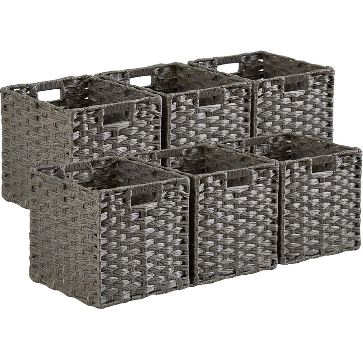 Aufbewahrungskorb, 31x31x31cm Aufbewahrungsboxen aus Polypropylene und Metallstreifenfür Vorratskamm