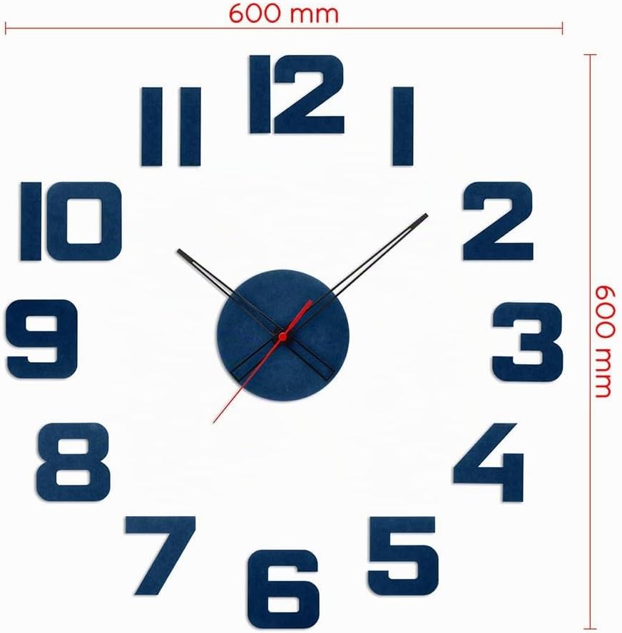 PRIM Veneer Colorino DIY Wanduhr Holz, Made in EU, Wood Wand-Deko ∅ von 600 bis 1000 mm, 3D Holz-Zif