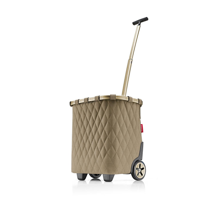 reisenthel carrycruiser Frame Rhombus Olive – Tragbarer Einkaufstrolley mit stabilem Aluminiumrahmen
