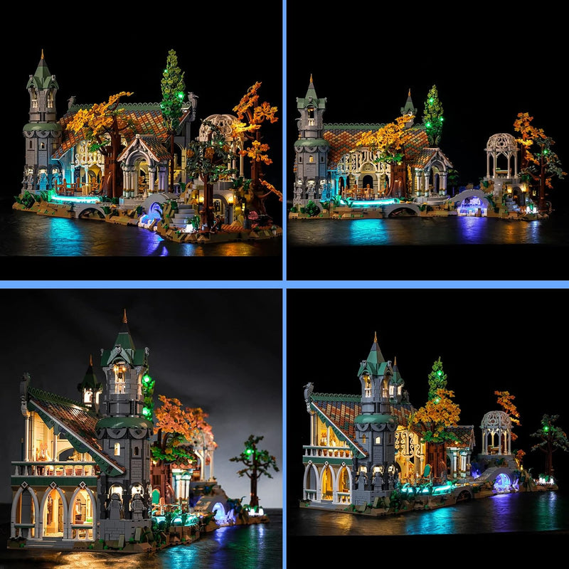 LocoLee Led Licht Set für Lego Lord of The Rings Rivendell, Led Beleuchtungs Set für Lego 10316 The