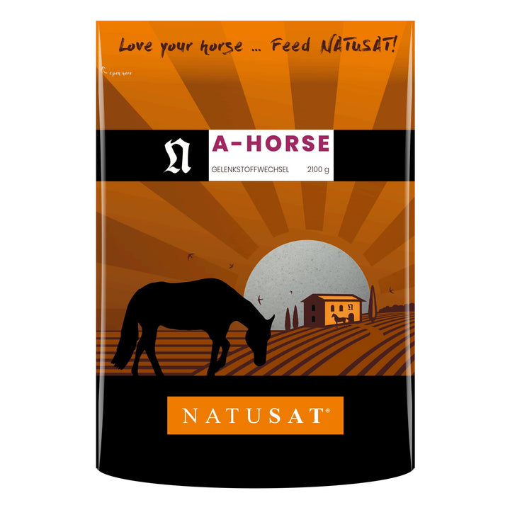 Natusat A-Horse 2100 g | mit Glucosamin, MSM, Chondroitin und L-Lysin | Für Pferdegelenke