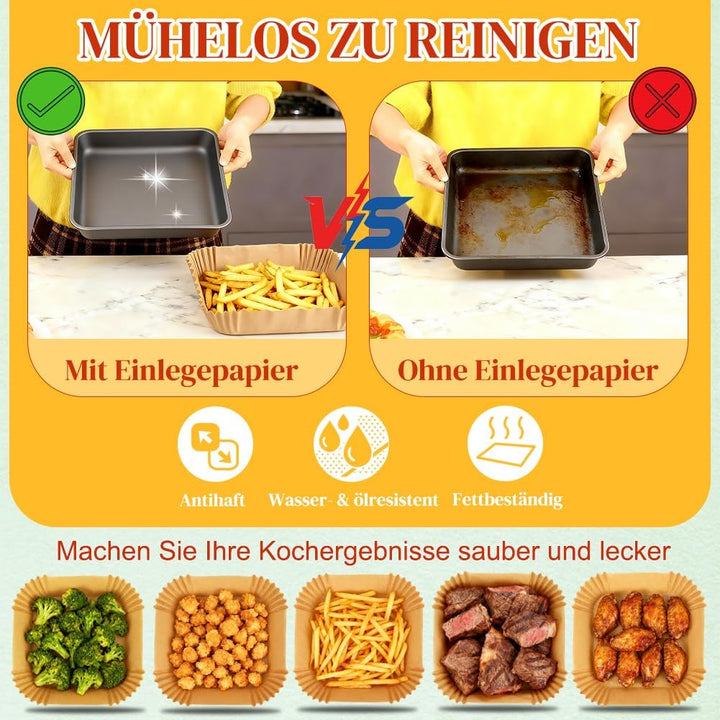 BYKITCHEN 200PCS Air Fryer Liners for Ninja Combi 12-In-1 Multi-Cooker, 100PCS Disposable Air fryer