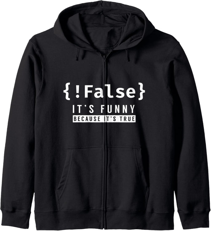 !False True Programmieren Programmierer Coder Coding Code Kapuzenjacke