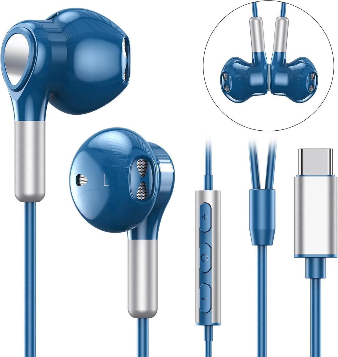 USB C Kopfhörer für Samsung Galaxy S24 S23 Ultra S22 S21 FE S20 A53 A54 USB C Kopfhörer mit Mikrofon