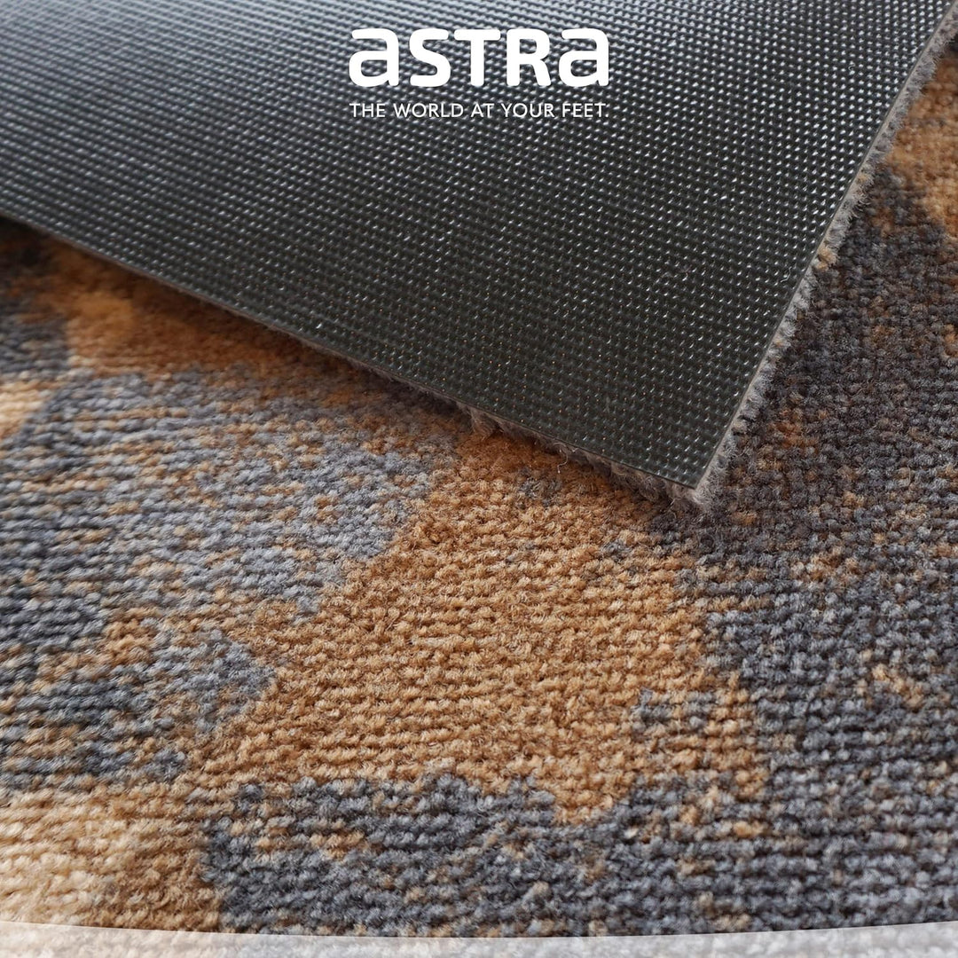 Astra rutschfeste Sauberlaufmatte innen - Dreiecke grau-braun 66 x 110 cm - Wohnraum Fussmatte Desig