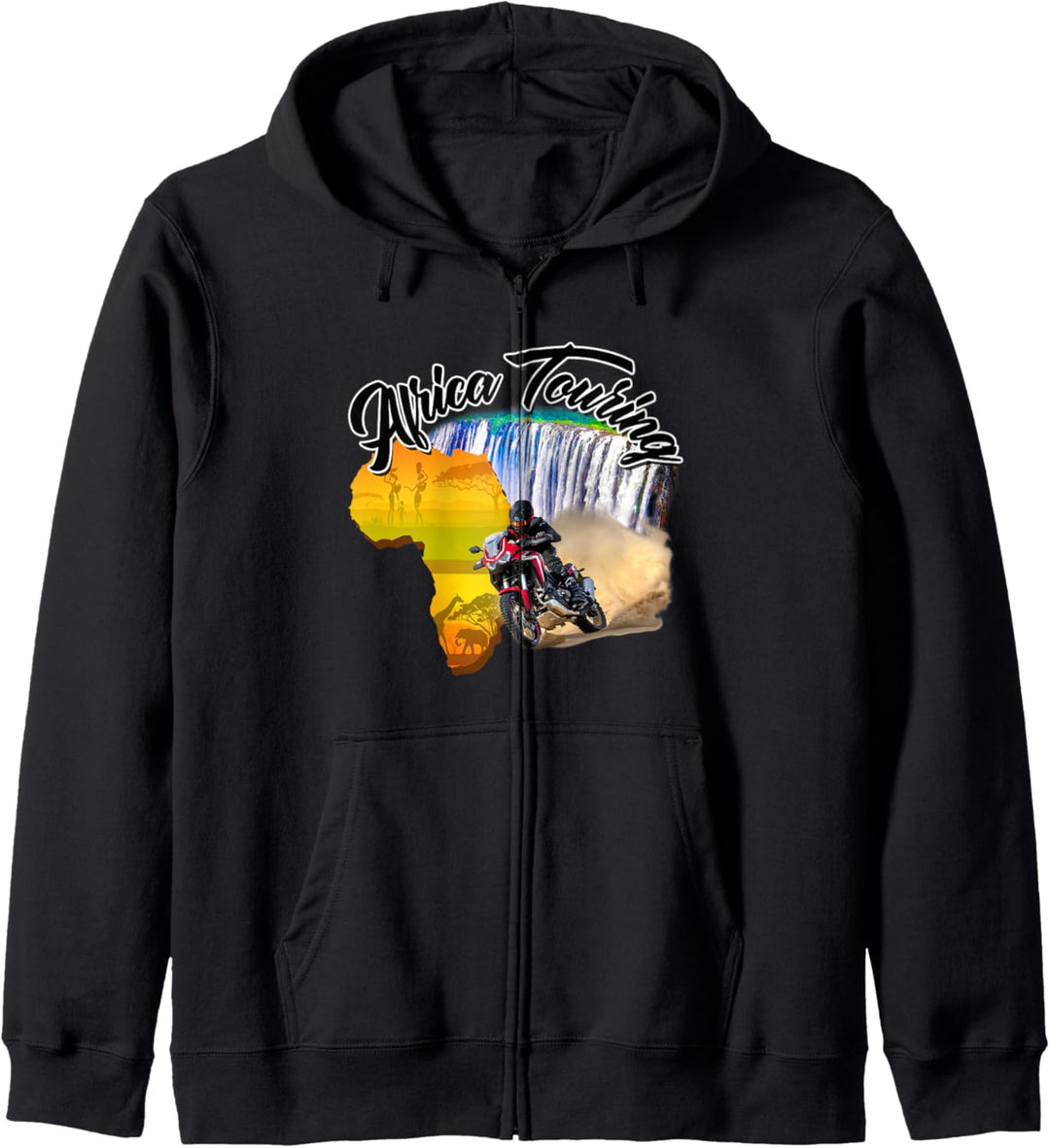 Africa Touring Twin Motorrad Natur Off-road bike Kapuzenjacke
