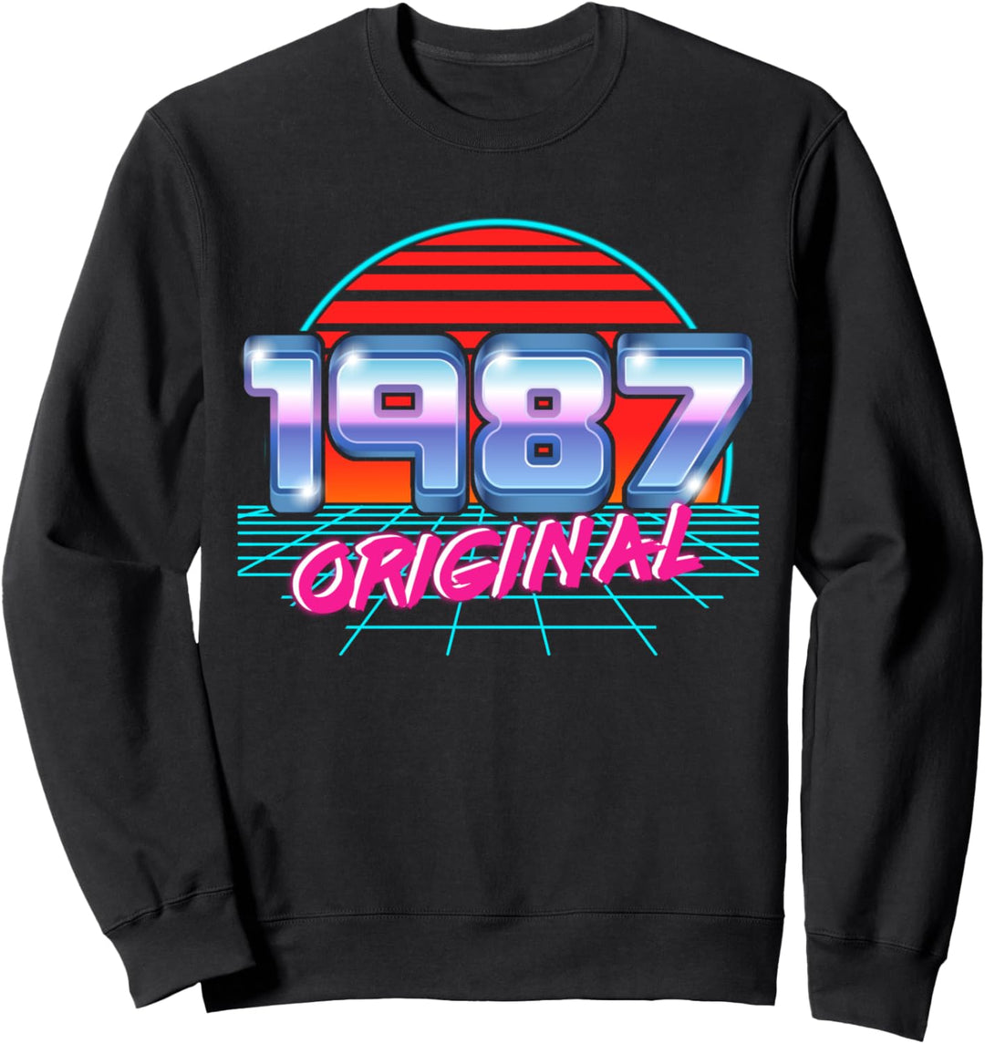 Original 1987 Retro 36. Geburtstag Vaporwave Style 36 Jahre alt Sweatshirt