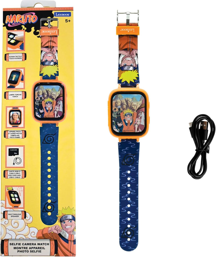 Lexibook, Naruto, Montre Appareil Photo Selfie, Écran Tactile HD, Appareil Photo 720p, Lecteur MP3,