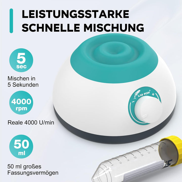 LAB FISH VM200S Mini Vortexmischer Farbmixer Modellbau: Rüttler für Lack, Nagellack, Wimpernkleber &amp;