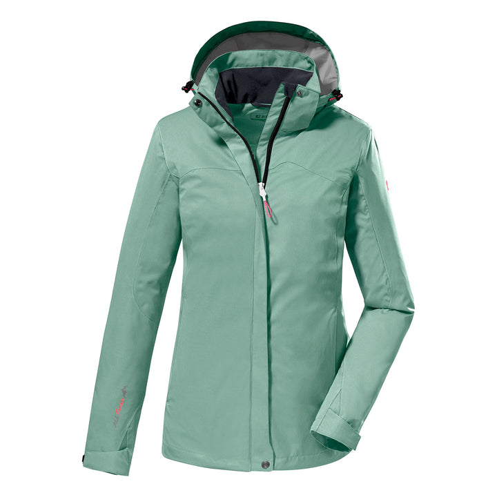 Killtec Damen Kos 133 Wmn Jckt Funktionsjacke/Outdoorjacke mit abzippbarer Kapuze 19 pistazie, 19 pi