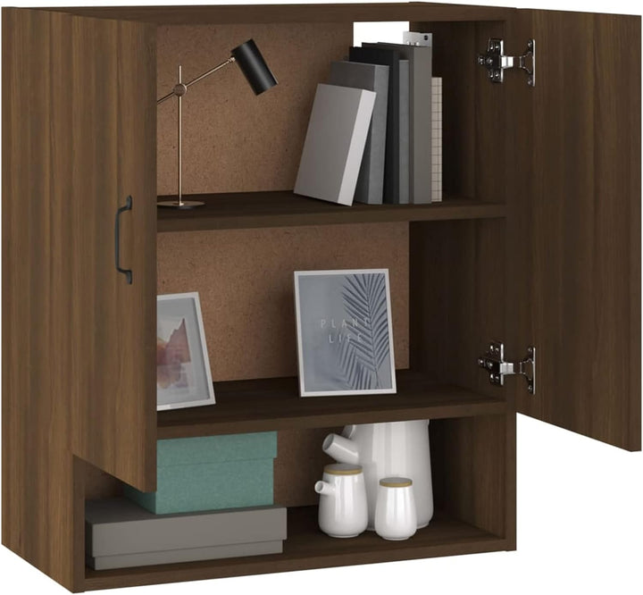 Gecheer Wandschrank H?ngeschrank Mit 2 Türen und 1 offenes Fach Küchenschrank Wandh?ngeschrank Badsc