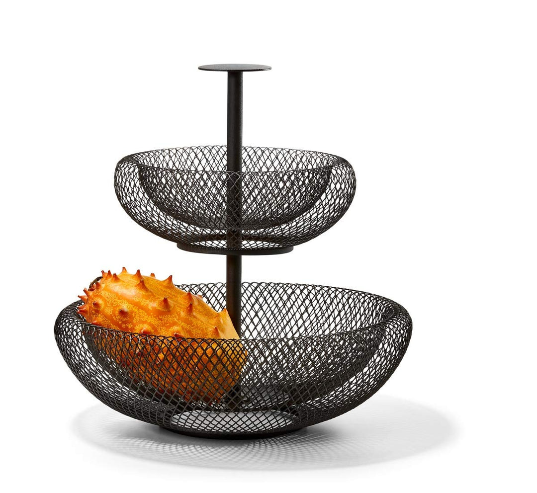 Philippi - MESH Etagere - Obst oder Brötchen Etagere 2 Ebenen- Modernes luftiges Design- die Etagere