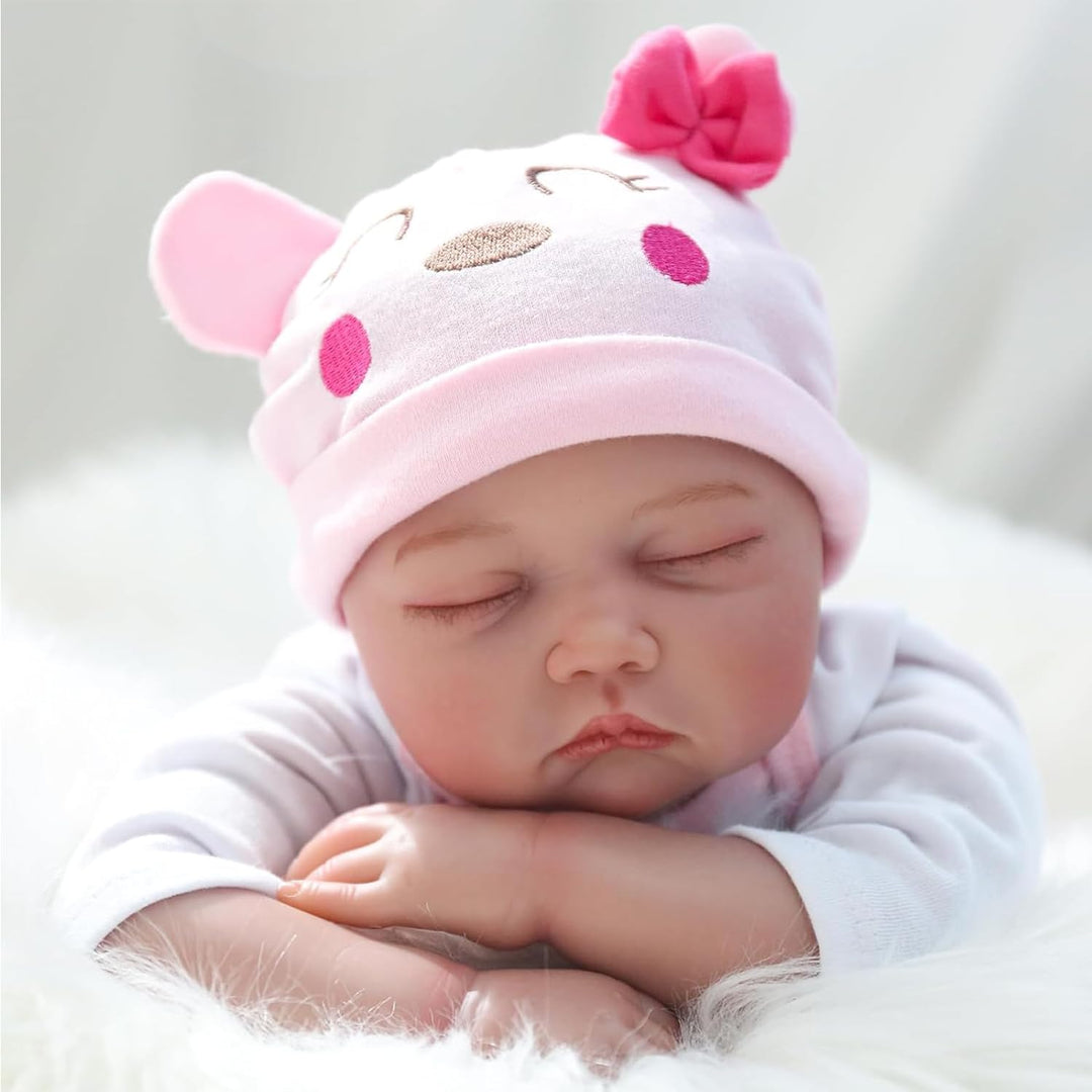 ZIYIUI Reborn Baby-Puppe 22Zoll 55cm Weiches Vinylsilikon Realistisch Baby Puppe Lebensecht Reborn B