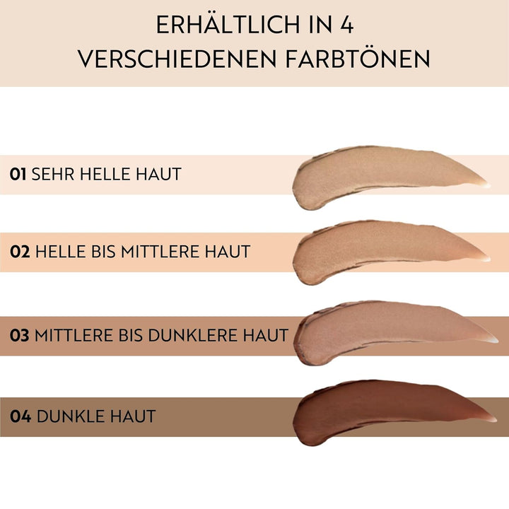 M. Asam MAGIC FINISH Make-up Mousse Deep Teint (30ml) – 4-in-1 : Primer, Puder, Concealer & Makeup,