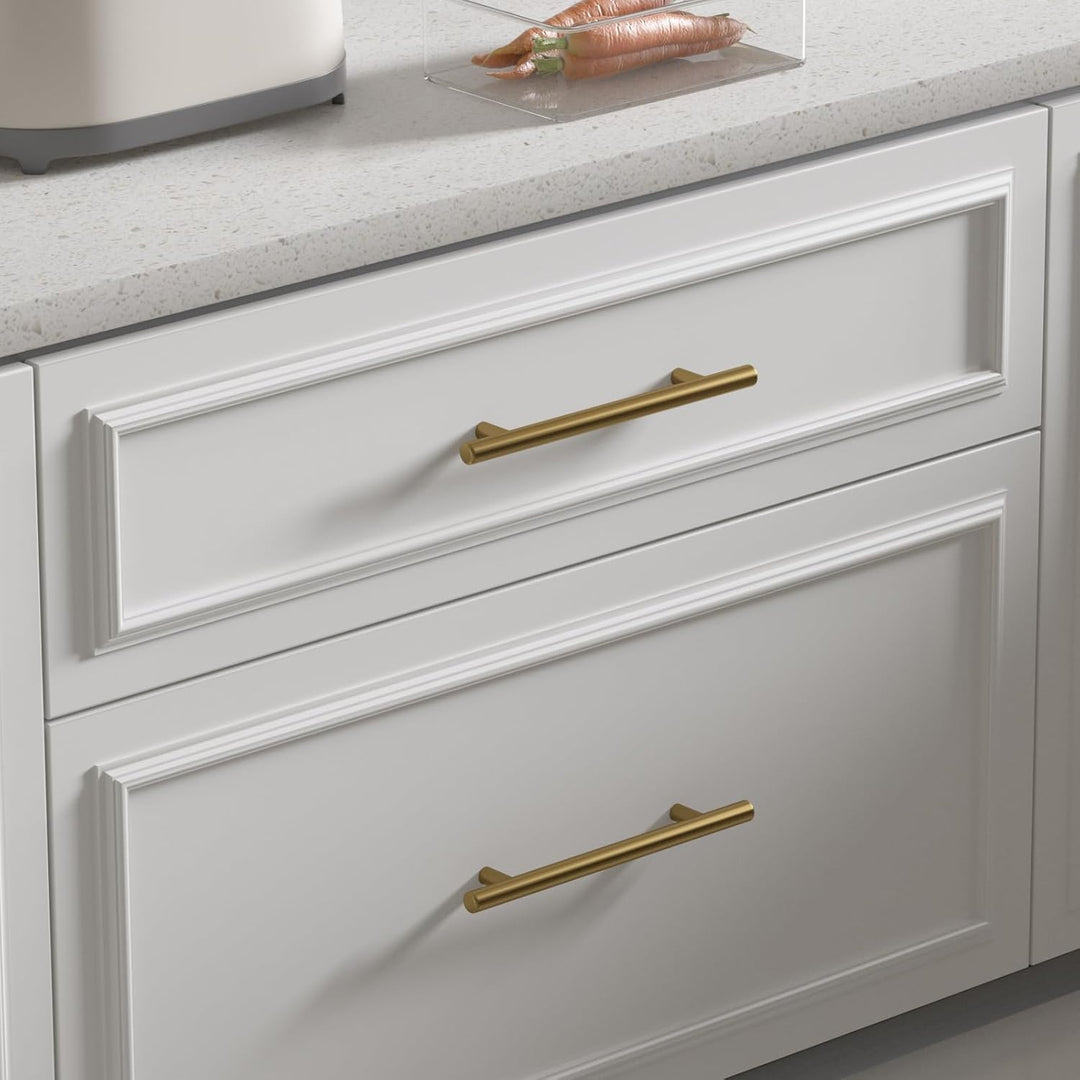 20 Stück goldenwarm Schrankgriffe Gold Möbelgriffe 128mm Lochabstand Gold Schrankgriffe Edelstahl Go