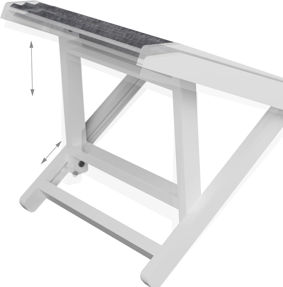 Relaxdays Hunderampe, höhenverstellbar 38–43 cm, klappbar, rutschfest, Holz, 35 kg, Hundetreppe Bett