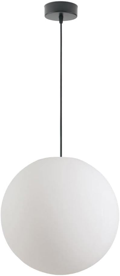 s.luce Globe Hänge-Kugellampe für Innen & Aussen IP54 Aussenhängeleuchte Rund & Weiss, Grösse:Ø 50cm