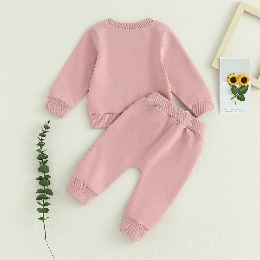 Geagodelia Baby Mädchen Kleidung Outfit Babykleidung Set Langarmshirt Sweatshirt + Hose Neugeborene