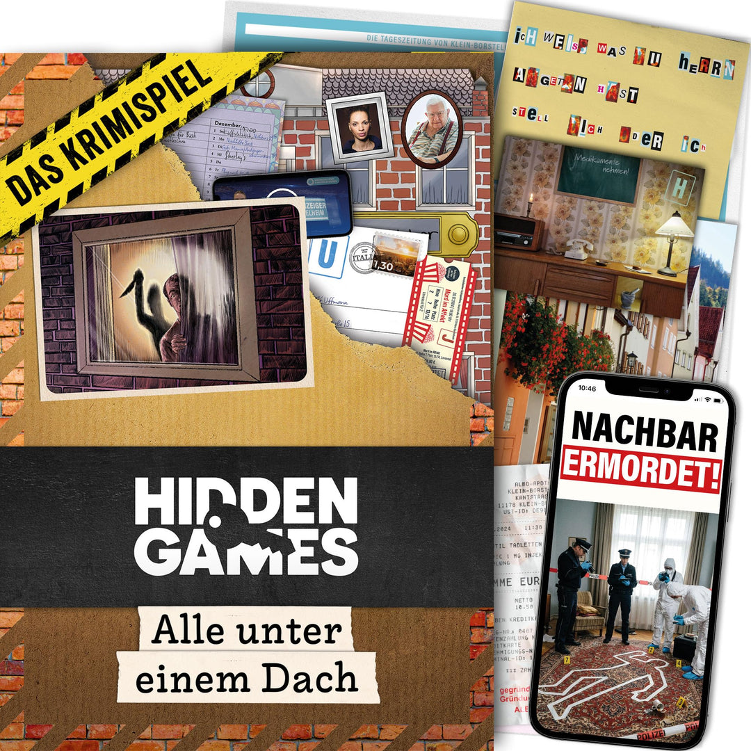 Hidden Games Tatort – Alle unter einem Dach – Fallakte – Mordfall lösen Spiel – spannendes Detektivs