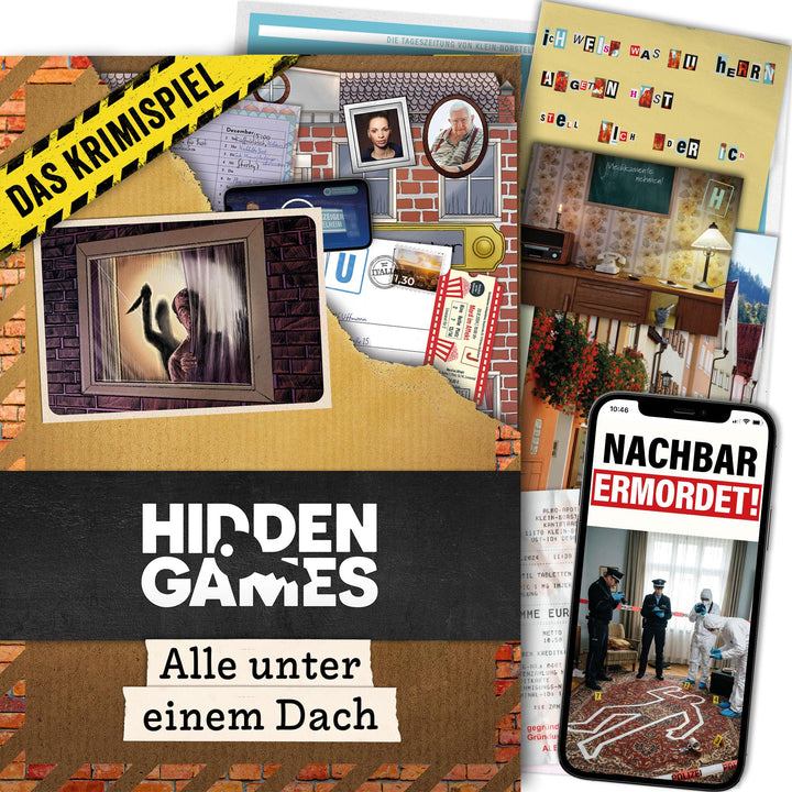 Hidden Games Tatort – Alle unter einem Dach – Fallakte – Mordfall lösen Spiel – spannendes Detektivs