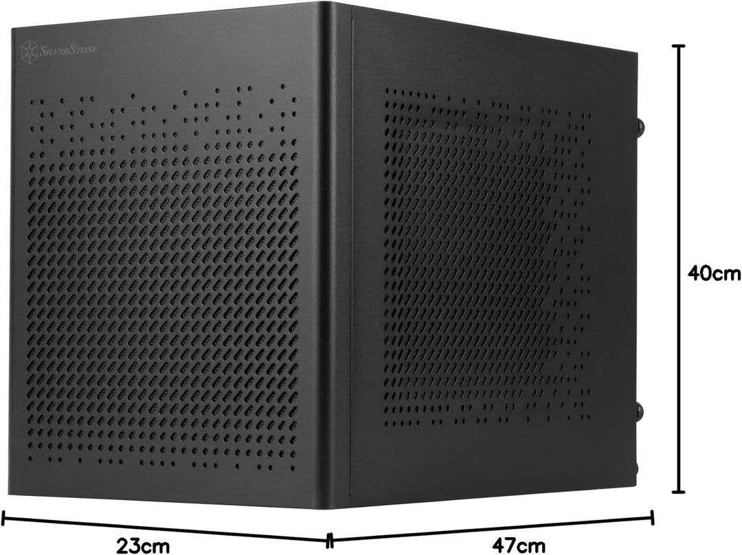 SilverStone Technology SUGO 16, schwarz, Mini-ITX-Cube-Gehäuse ganz aus Stahl, SST-SG16B (schwarz)