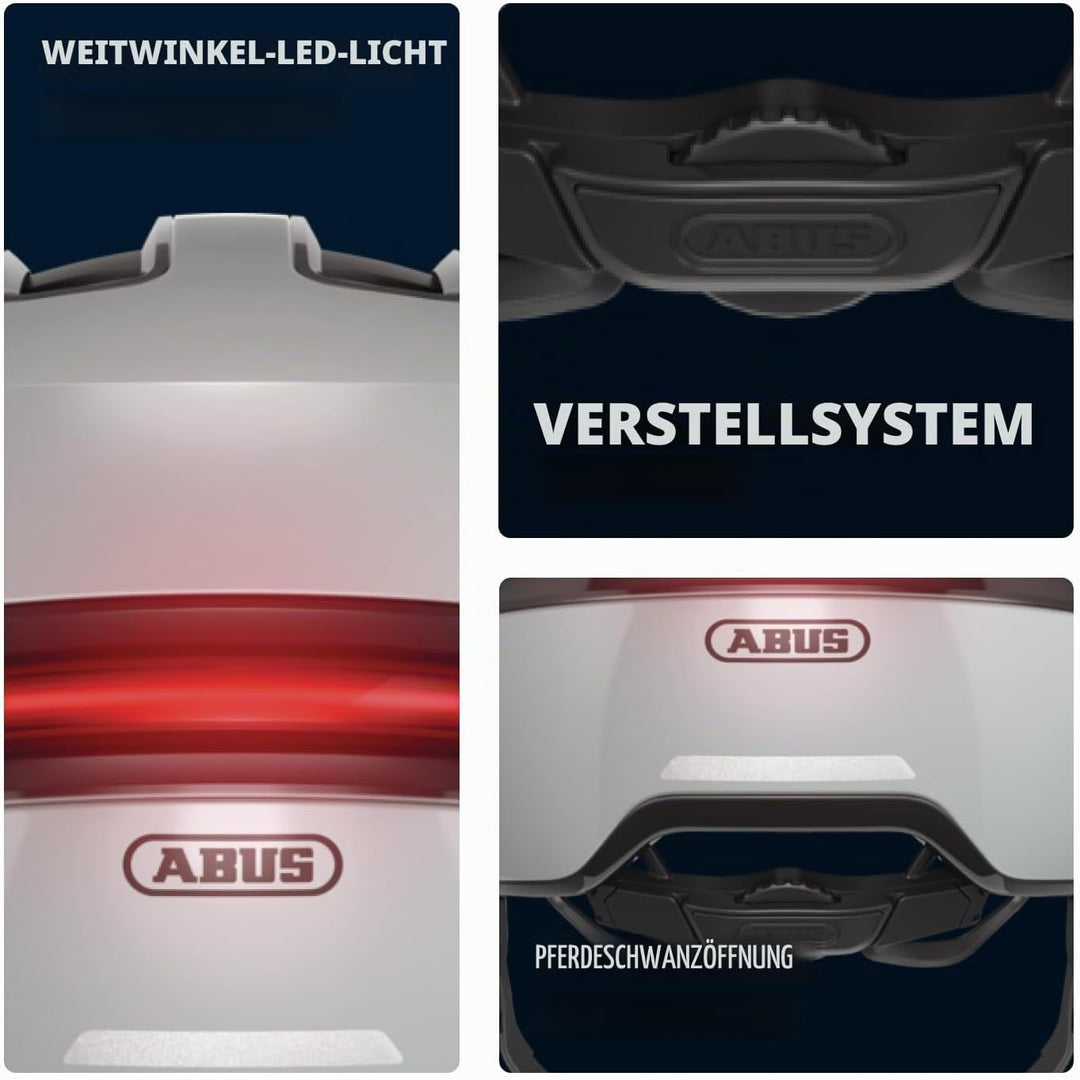 ABUS Urban Helm HUD-Y - mit magnetischem, aufladbarem LED-Rücklicht &amp; Magnetverschluss - cooler Fahr