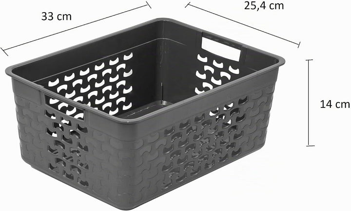 BranQ - Home essential Universeller, multifunktionaler, Aufbewahrungskorb in Cotton Design, BPA-frei