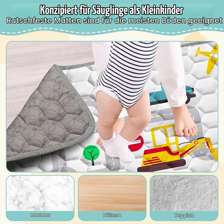 Baby Spielmatte, 150*200cm Baby Krabbelmatte, Baby Faltbare Spielmatte, Krabbeldecke für Baby, Klein
