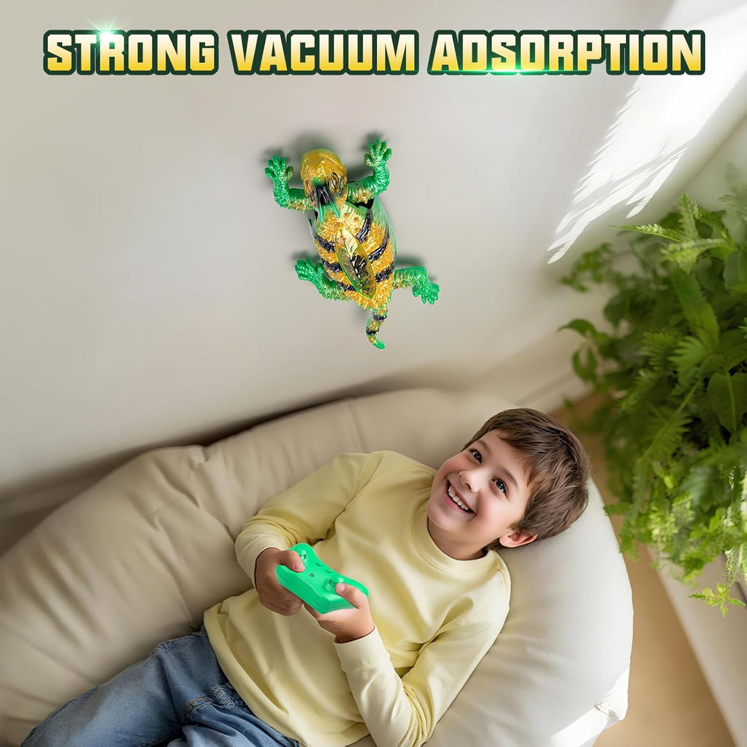 Sunrad Ferngesteuerter Gecko Spielzeug,Wiederaufladbar Wall Crawler Gecko Spielzeug mit leuchtenden